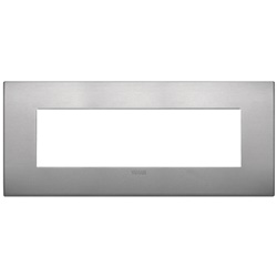 Placca Classic 7 moduli alluminio finitura lava per impianti elettrici