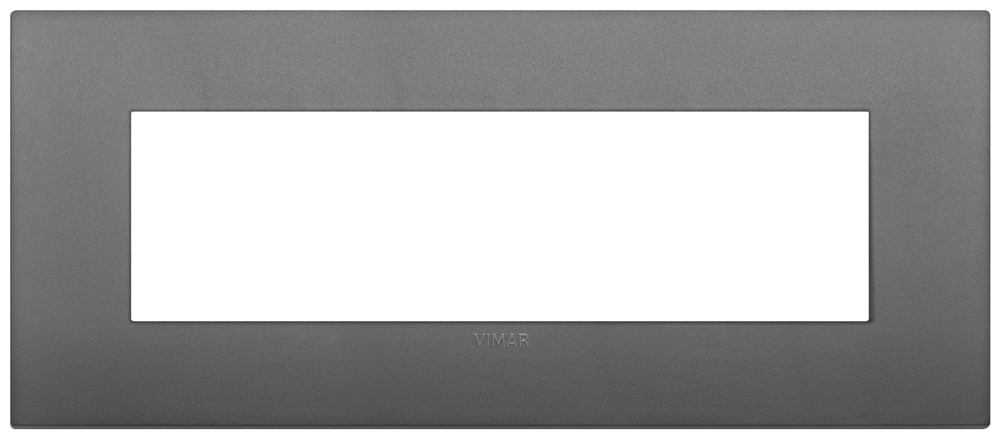 Placca Classic 7 moduli tecnopolimero grigio per installazioni elettriche