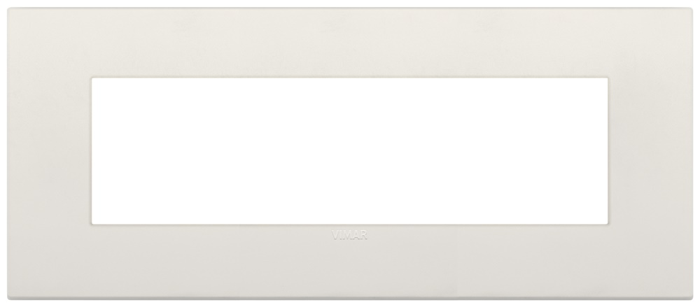 Placca Classic 7 moduli tecnopolimero colore avorio per impianti elettrici