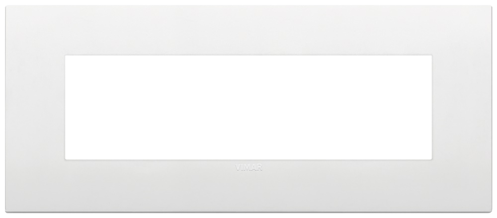 Placca Classic 7 moduli tecnopolimero bianco per installazioni elettriche