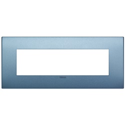 Placca Classic 7 moduli blu matt tecnopolimero per impianti elettrici