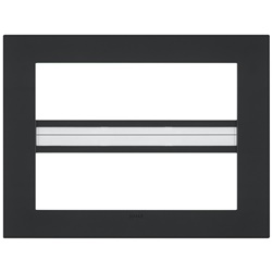 Placca Classic 14 moduli tecnopolimero nero per installazioni elettriche