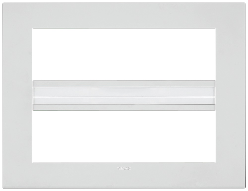 Placca Classic 14 moduli tecnopolimero bianco per installazioni elettriche