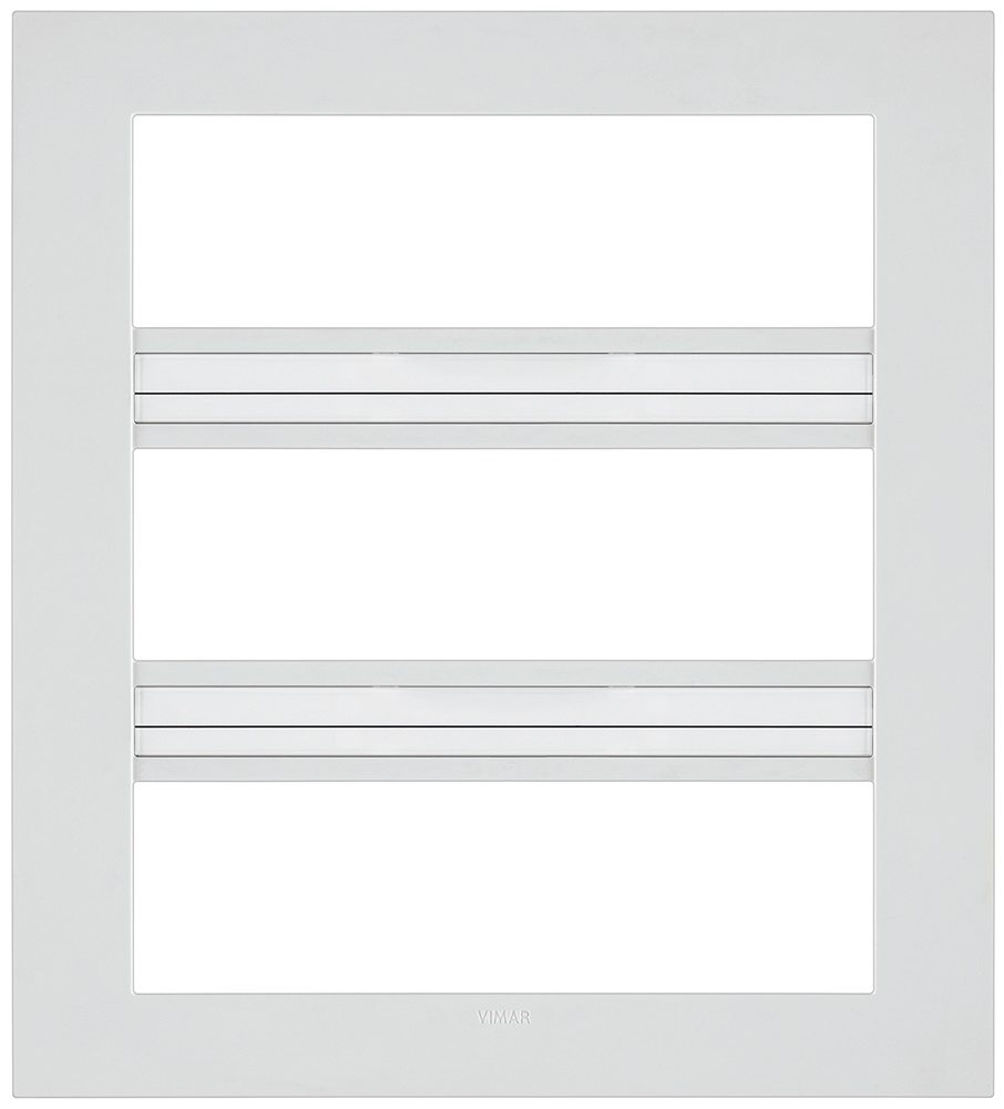 Placca Classic 21 moduli tecnopolimero bianco per installazioni elettriche