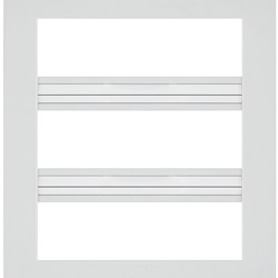 Placca Classic 21 moduli tecnopolimero bianco per installazioni elettriche
