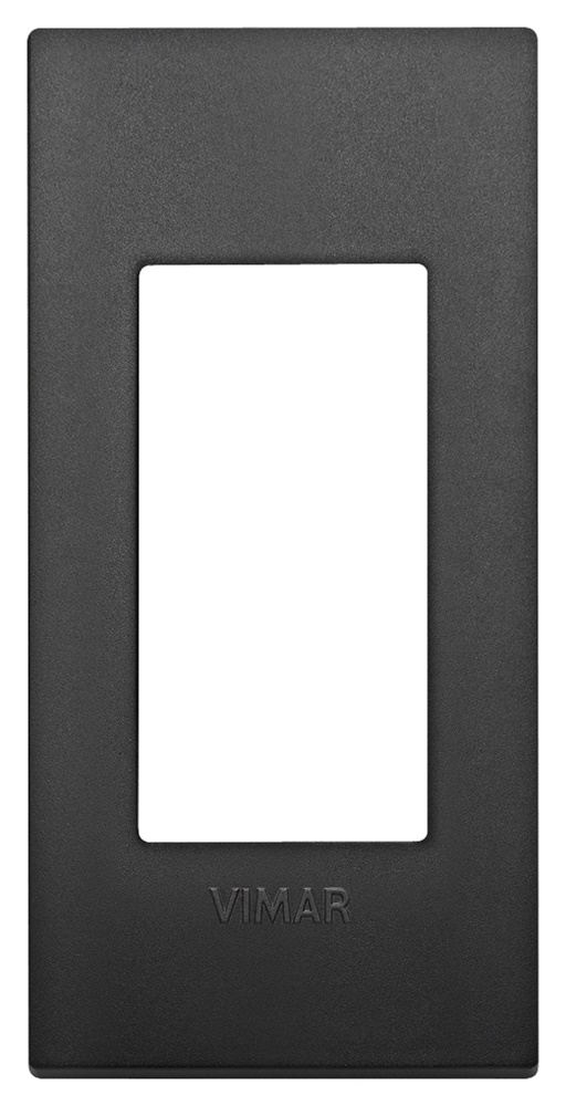 Placca Classic 1 modulo nero tecnopolimero per pannelli elettrici