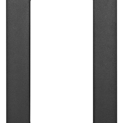 Placca Classic 1 modulo nero tecnopolimero per pannelli elettrici
