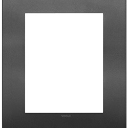 Placca Classic metallo grafite matt 8 moduli per installazioni elettriche