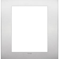 Placca Classic 8 moduli alluminio naturale per installazioni elettriche