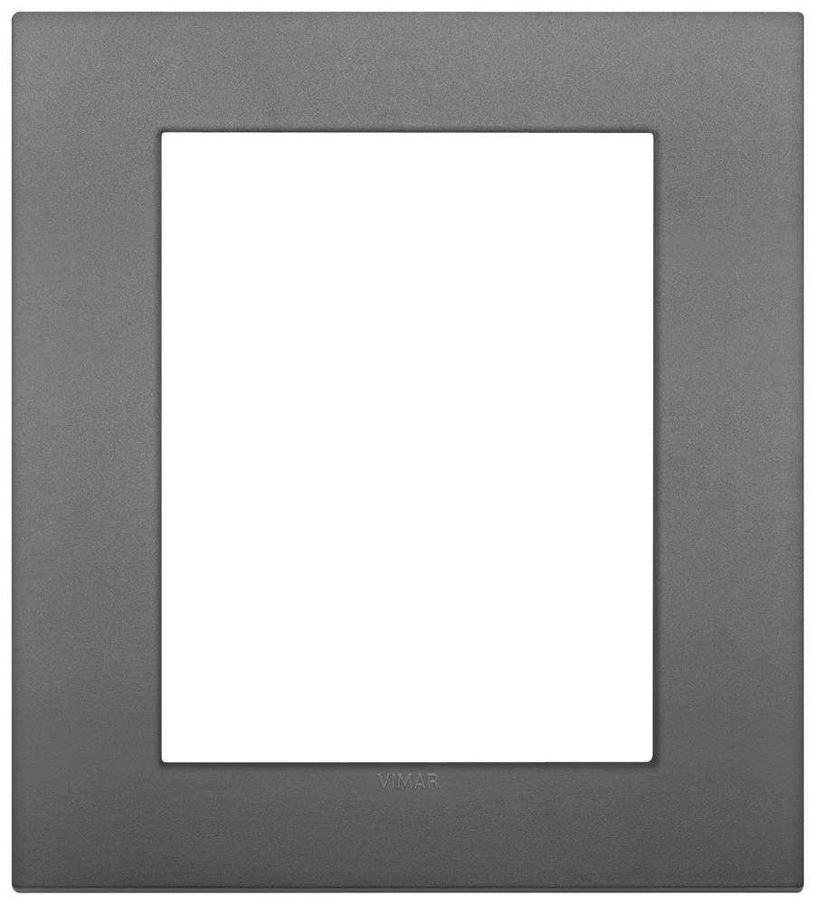 Placca Classic 8 moduli tecnopolimero grigio per installazioni elettriche