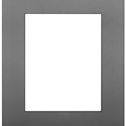 Placca Classic 8 moduli tecnopolimero grigio per installazioni elettriche