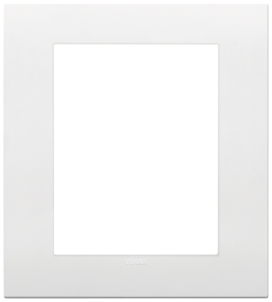 Placca Classic 8 moduli tecnopolimero bianco per installazioni elettriche