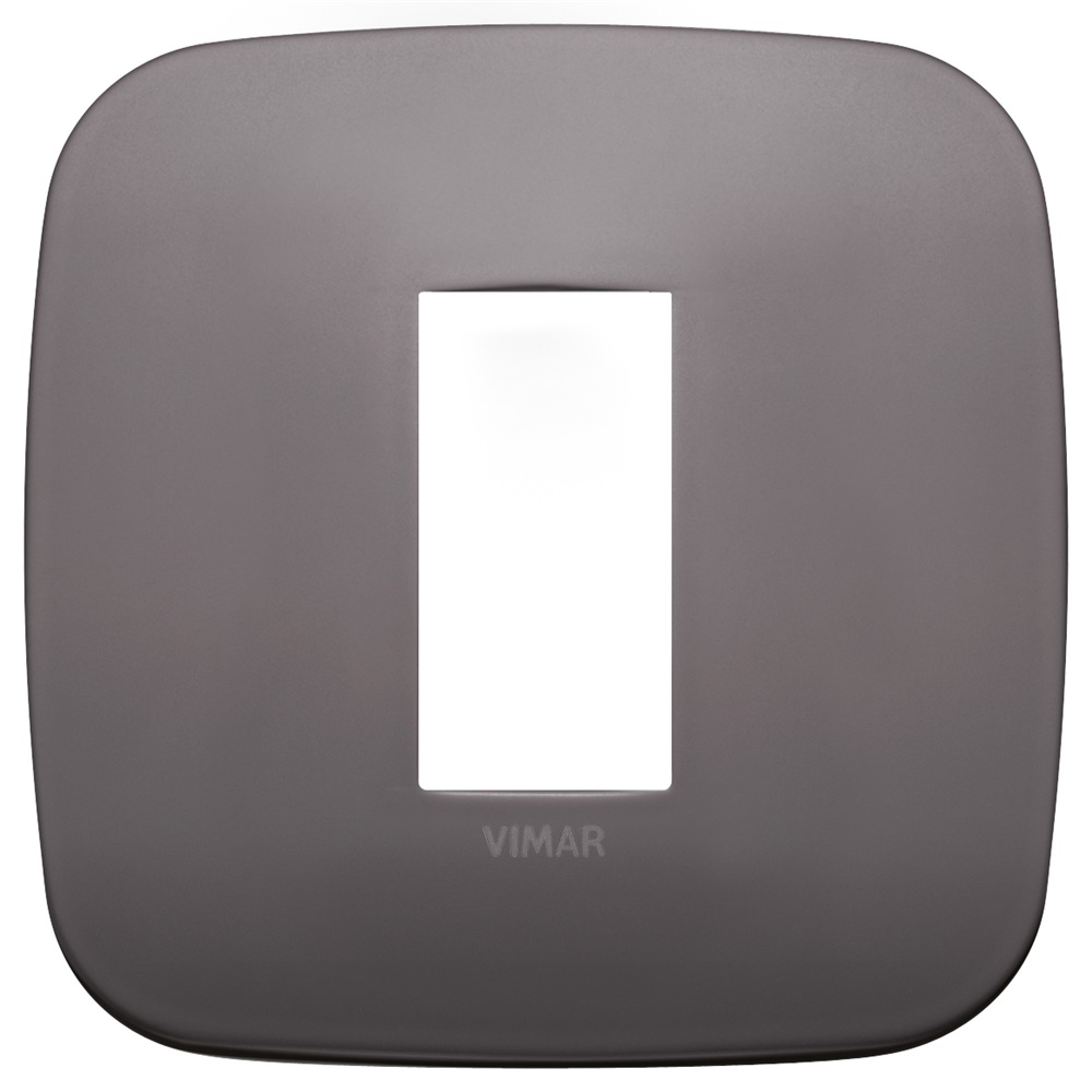 Placca Round 1 modulo metallo nichel dark design moderno installazione parete