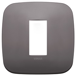 Placca Round 1M nichel dark