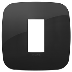 Placca Round 1M nero