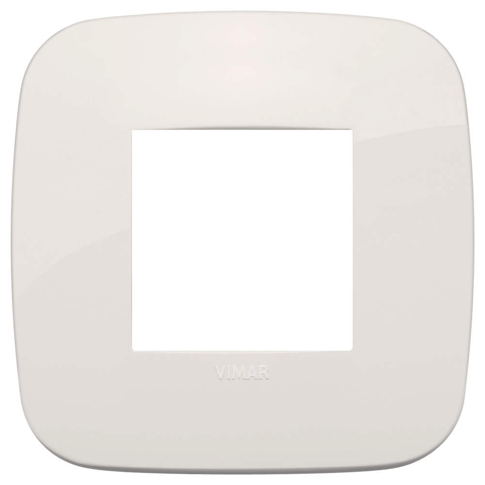 Placca Round 2 moduli tecnopolimero avorio per installazioni elettriche
