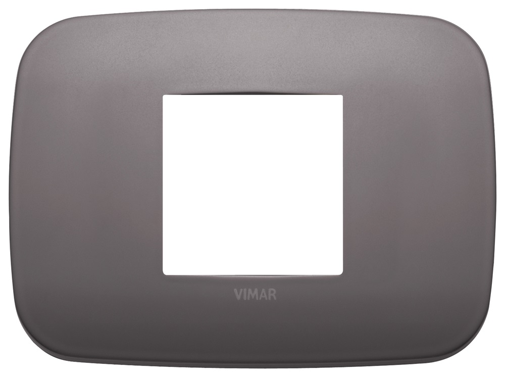 Placca Round 2M centrali nichel dark