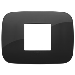 Placca Round 2M centrali nero