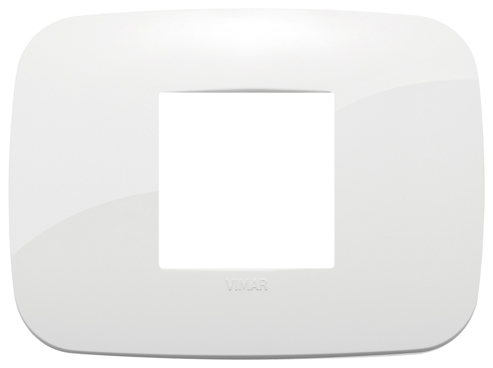 Placca Round 2M centrali bianco