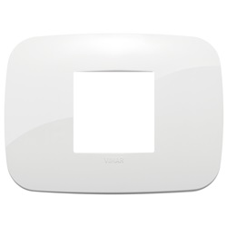 Placca Round 2M centrali bianco