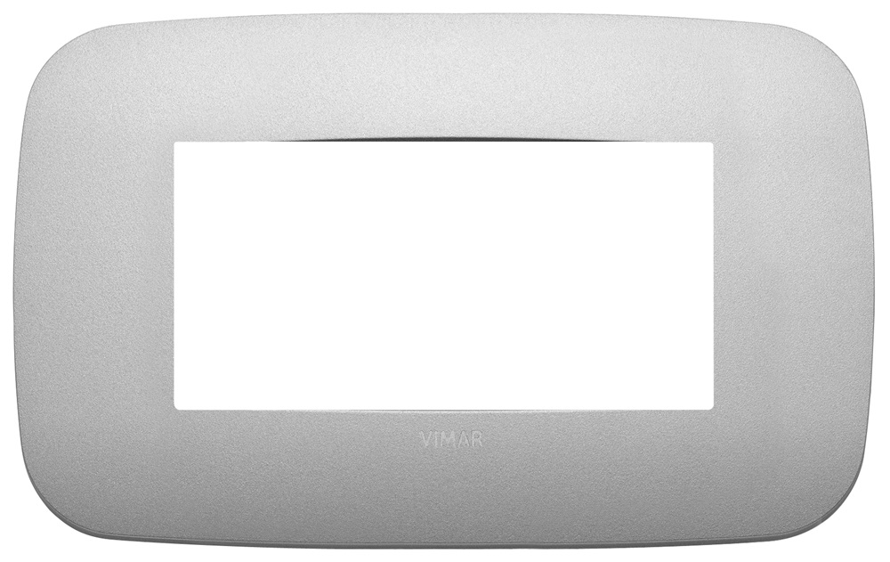 Placca Round 4M argento matt