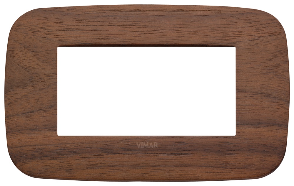 Placca Round 4M noce