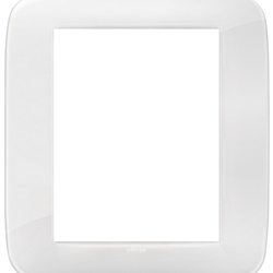 Placca Round 8 moduli tecnopolimero Reflex ghiaccio total look per impianti elettrici