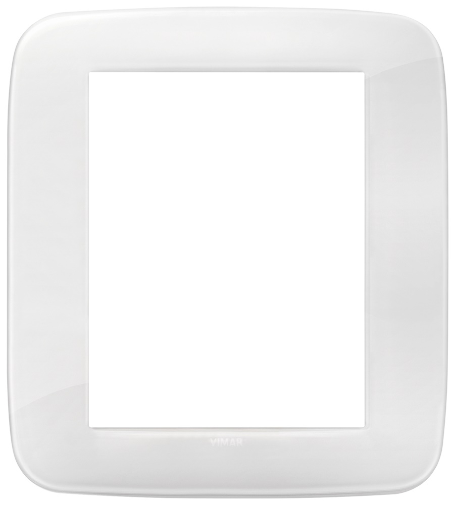 Placca Round 8 moduli tecnopolimero Reflex ghiaccio per installazioni elettriche