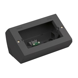 Scatola da tavolo inclinata 4 moduli grigio per installazioni elettriche