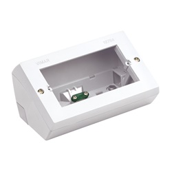 Scatola da tavolo inclinata 4 moduli bianca per installazioni modulari