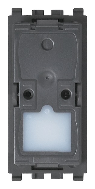 Interruttore 1P 16AX 250V illuminabile meccanismo grigio per lampade con alimentatore integrato