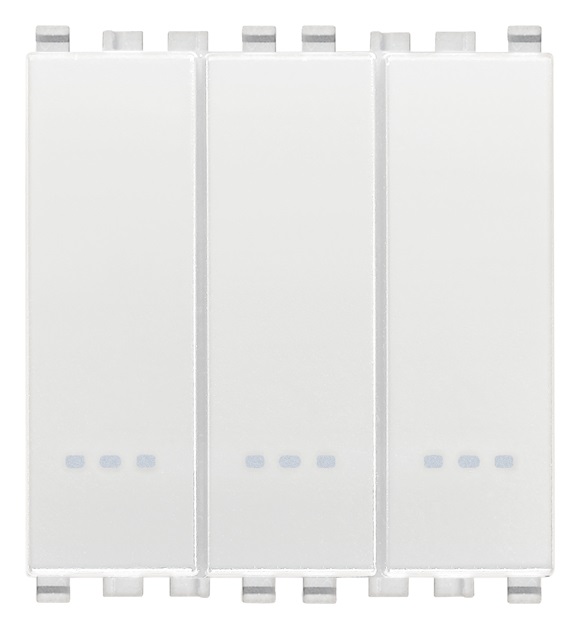 Tre interruttori 1P 20AX bianco