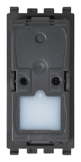 Meccanismo pulsante 1P NO 10A 250V illuminabile grigio per impianti elettrici