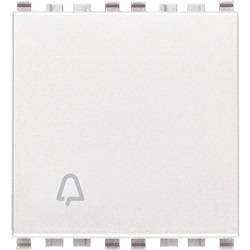 Pulsante 1P NO 10A campanello 2M bianco Eikon 
