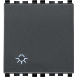 Pulsante 1P NO 10A luce 2M grigio