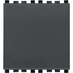 Invertitore 1P 16AX 2 moduli grigio illuminabile tasto sostituibile per lampade 200W