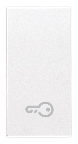 Tasto intercambiabile 1 modulo simbolo chiave illuminabile bianco per impianti elettrici