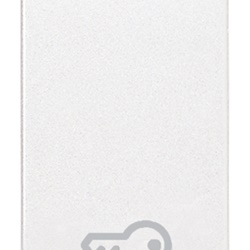 Tasto intercambiabile 1 modulo simbolo chiave illuminabile bianco per impianti elettrici