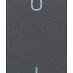 Tasto 1 modulo simbolo O I grigio intercambiabile per interruttore 2P illuminabile