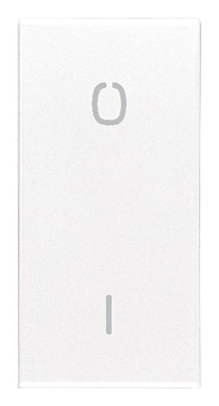 Tasto intercambiabile 1 modulo simbolo O I bianco per interruttore 2P illuminabile