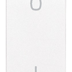 Tasto intercambiabile 1 modulo simbolo O I bianco per interruttore 2P illuminabile