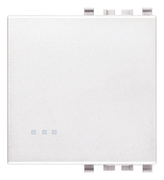 Tasto intercambiabile 2 moduli illuminabile bianco per impianti elettrici
