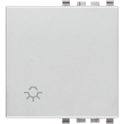 Tasto intercambiabile 2 moduli simbolo luce illuminabile Next per impianti elettrici