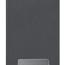 Tasto intercambiabile 1 modulo con diffusore illuminabile grigio per impianti elettrici