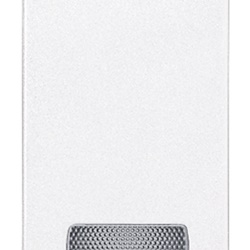 Tasto intercambiabile 1 modulo con diffusore illuminabile bianco per impianti elettrici