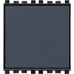Pulsante targhetta 1P NO 10A 250V grigio 2 moduli senza lampada per uso elettrico
