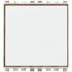 Pulsante targhetta 1P NO 10A 250V bianco per lampada E10 10x28 mm 2 moduli