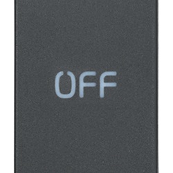 Pulsante 1P NO+NC 10A simbolo OFF grigio