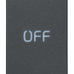 Pulsante 1P 10A 250V NO+NC simbolo OFF grigio per comando elettrico