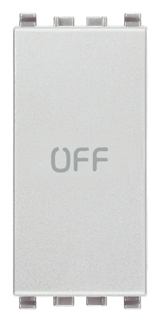 Pulsante 1P 10A 250V NO+NC simbolo OFF comando elettrico industriale